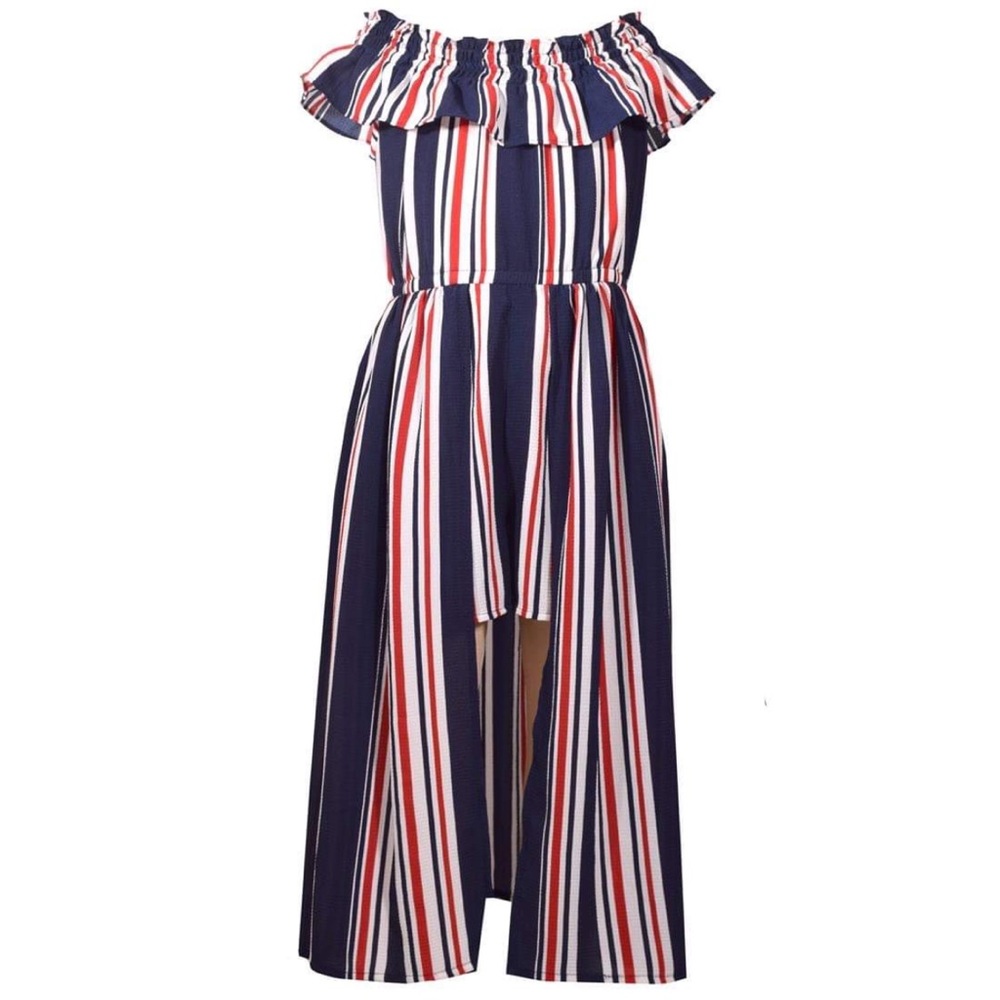 Girls July Fourth Summer Dress Size 7-16 New
